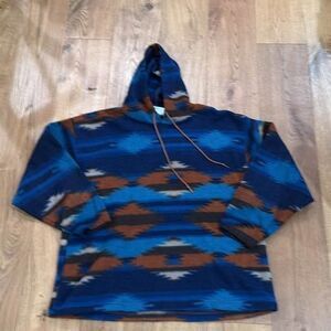 Denim Express XL Vintage Aztec Fleece Hoodie southwestern tribal